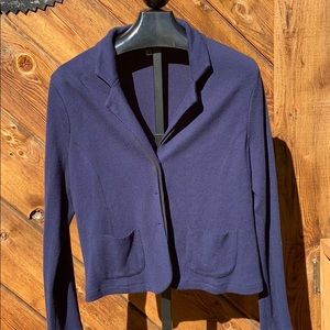 Cabi 447 Soft Blue & Black Knit Blazer #902